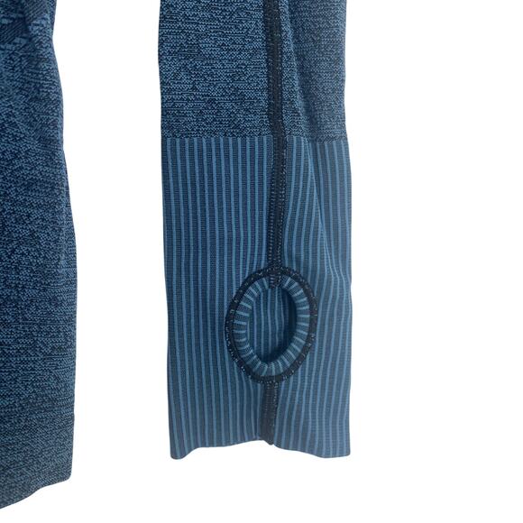 Lululemon Shirt Size L (Est) Women Swiftly Tech Long Sleeve Running Teal Black - Picture 3 of 6